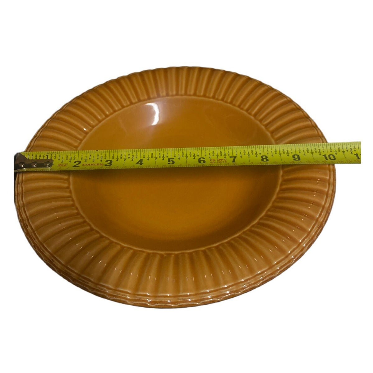 Italian Elegance 6-Rim Soup Bowls TODD ENGLISH Collection Burnt Orange Scalloped