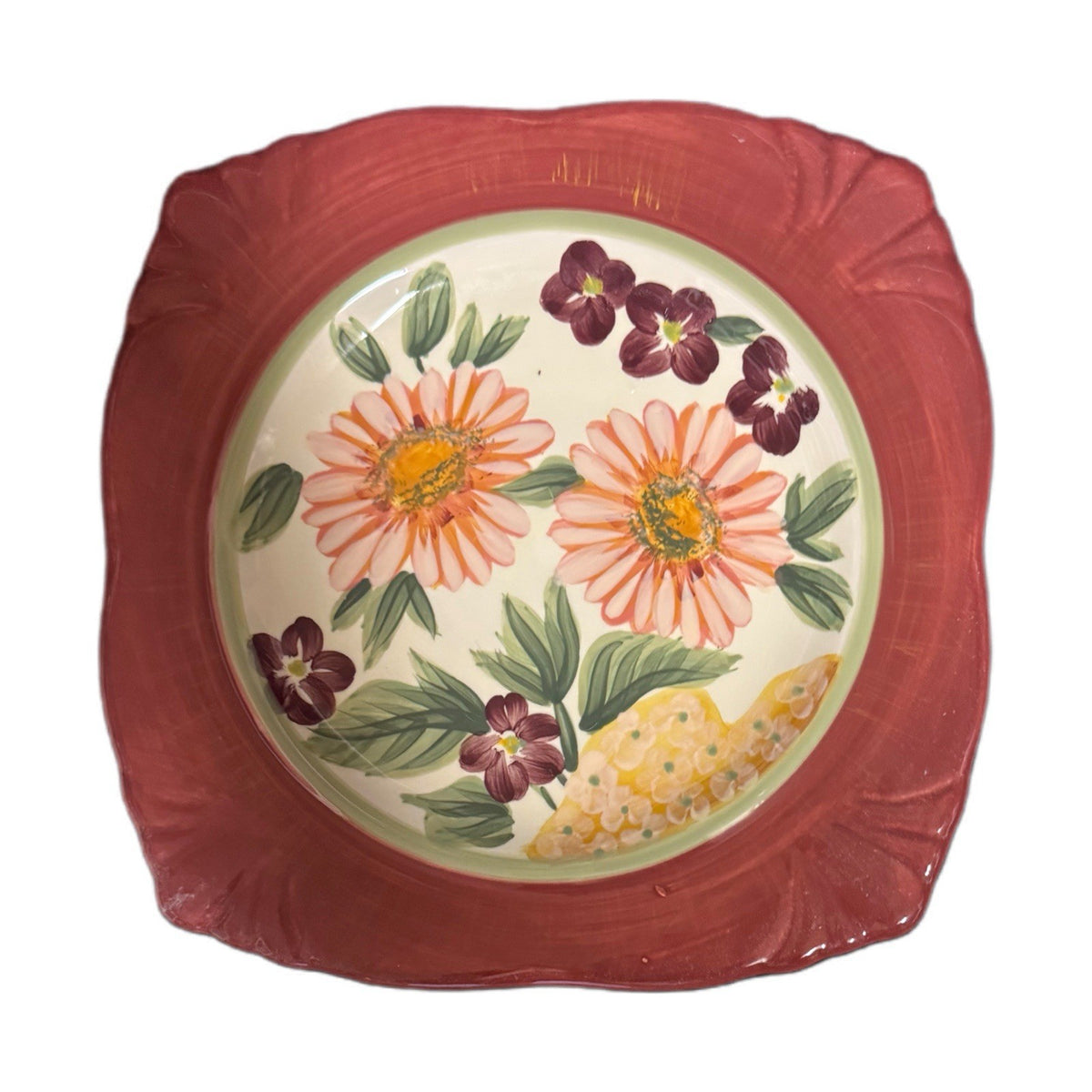 Certified Int’l Pamela Gladding Floral Luncheon Salad Plates Set of 4, 8.75”