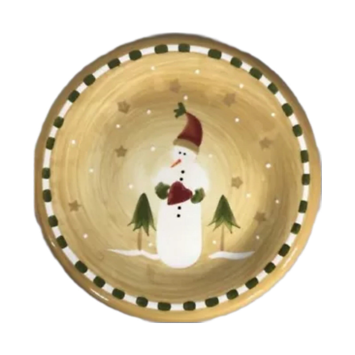 Sonoma Life Style 4-Salad Plates Snowman Trees Dessert Winter Holiday Dinnerware
