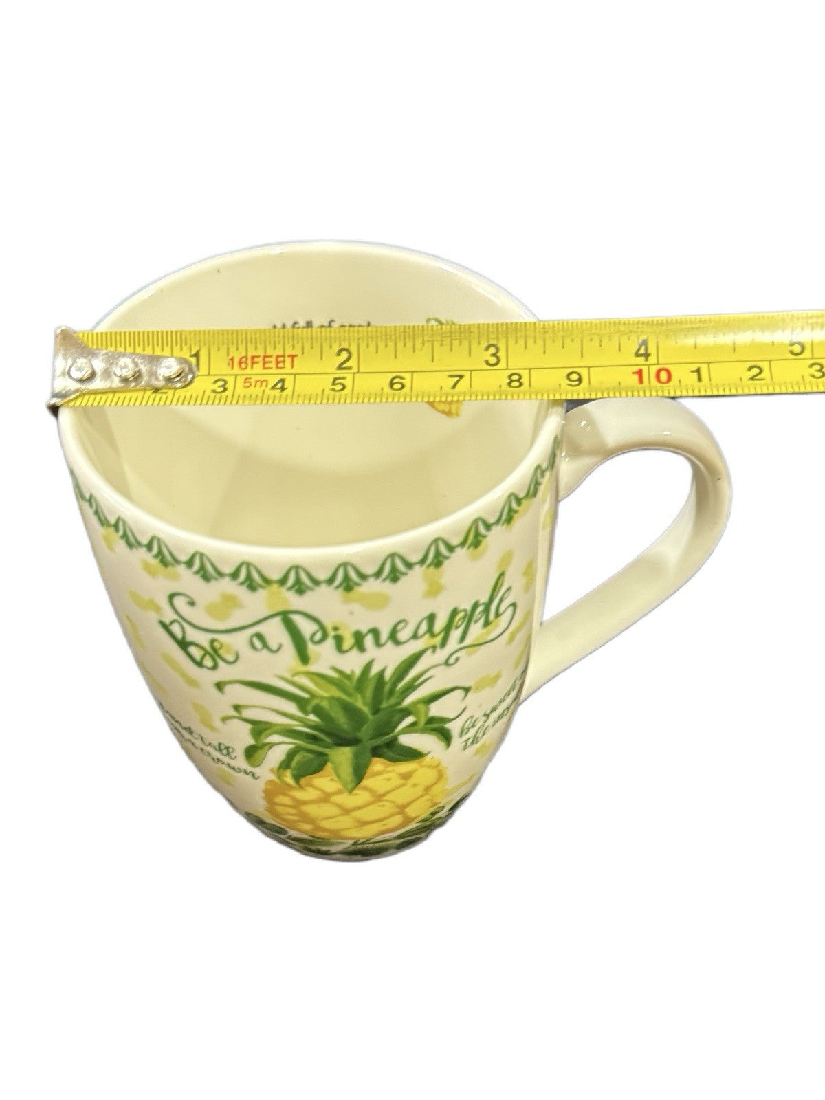 Unique Divinity Pineapple Mug – Be a Pineapple Quote – Tropical Ceramic Cup