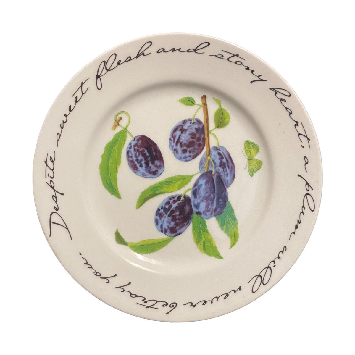 Williams Sonoma 4 Salad Plates ORCHARD SUITE Fruit Dessert Ceramic Japan 7 3/4”D