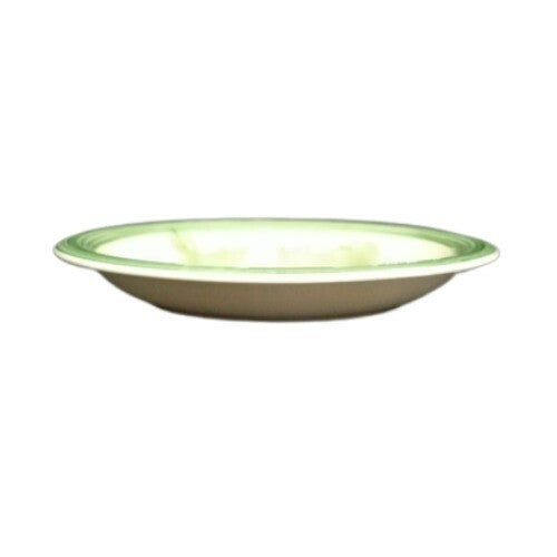 Gibson Designs Peach Duo Set of 3 Salad Plates 7 3/8” Fruit Floral Ceramic Green