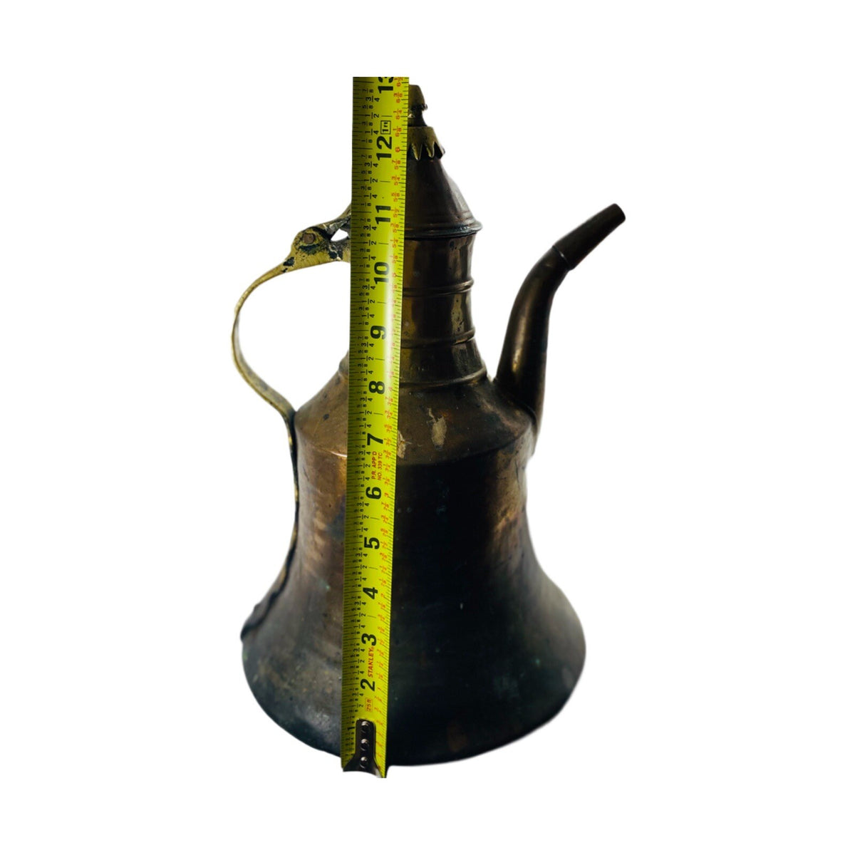 Vintage Copper Turkish Kettle Middle Eastern Arabic Dallah Hammered Coffee Pot
