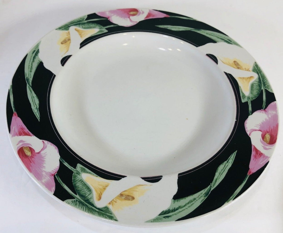 Tienshan Stoneware "CALLA LILIES" Oven to Table Dinnerware Collection # 2232