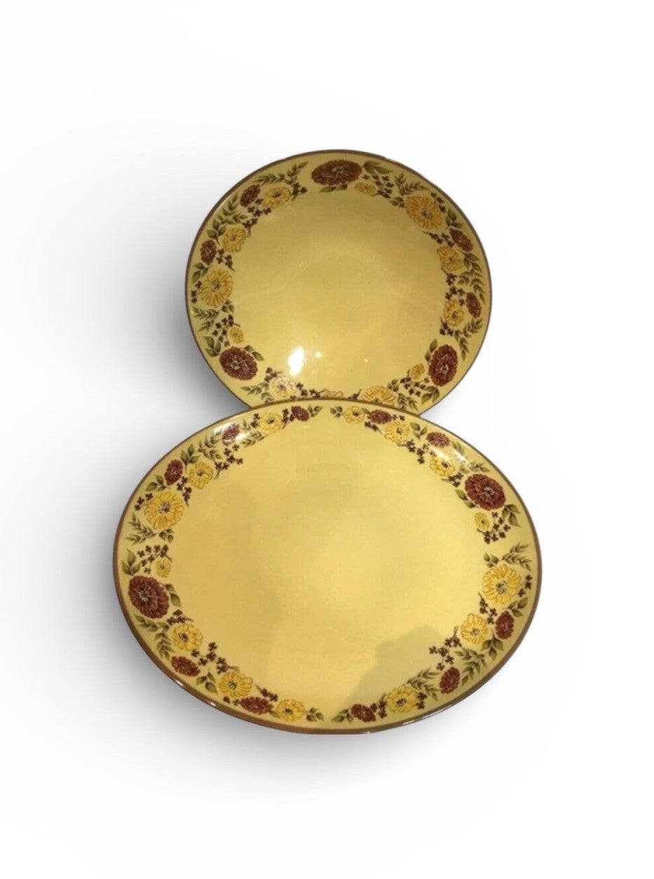 Taylor Smith & Taylor Indian Summer Platter 13” & Vegetable Bowl 10” USA Set