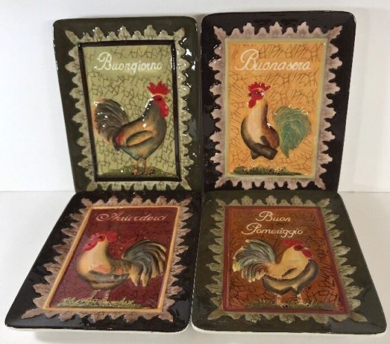 Mini Plates Coasters Home Accent Collectors Collection Decorative Dish 