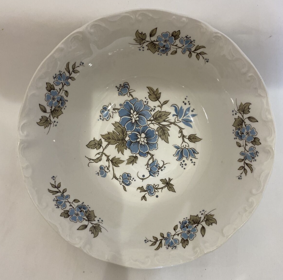 Blossomtime Staffordshire Hand Decorated Ironstone Soup Cereal Bowl England 6.5"