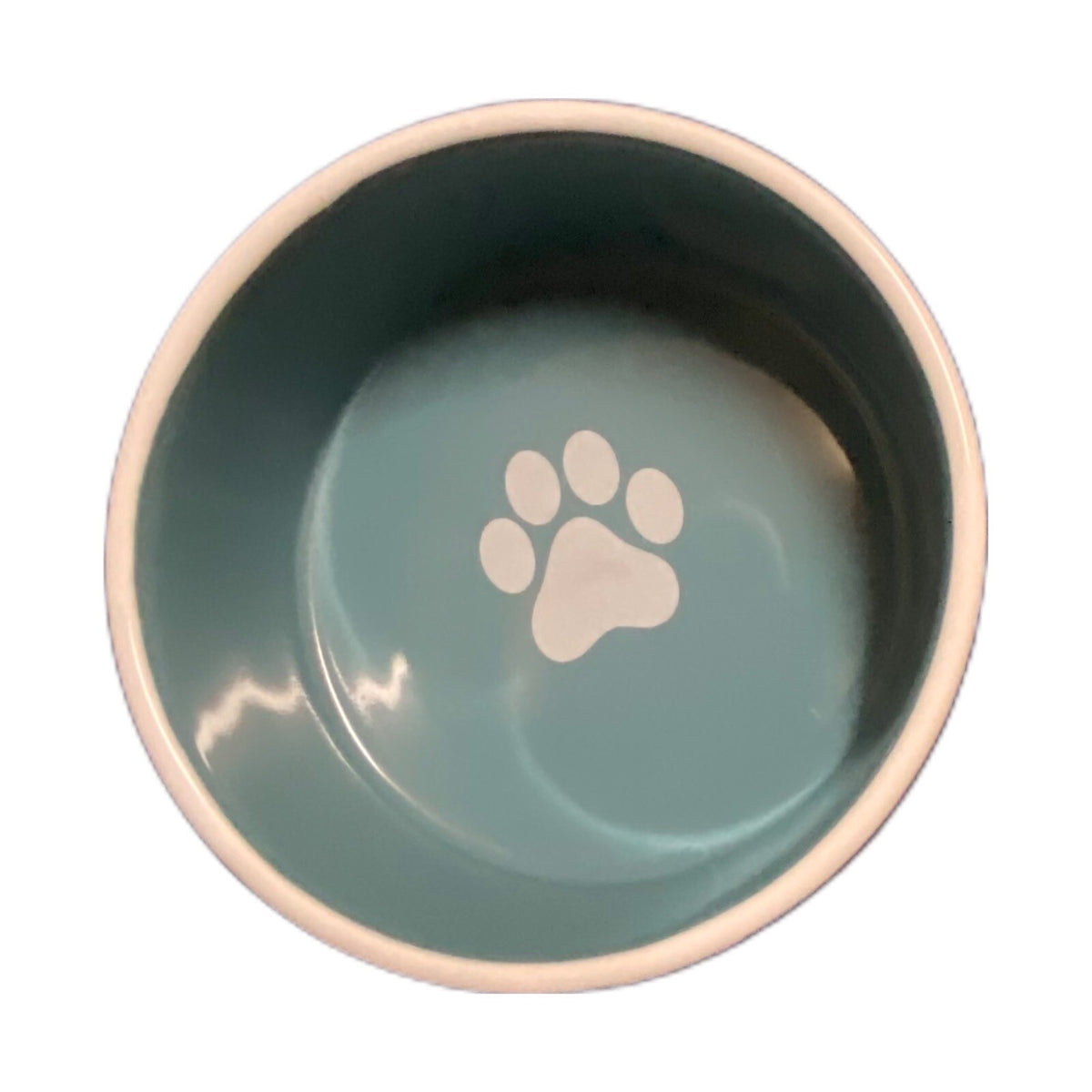 PetRageous Designs Pet Bowl Handcrafted Stoneware Cat Dog Food Water Dish Blue