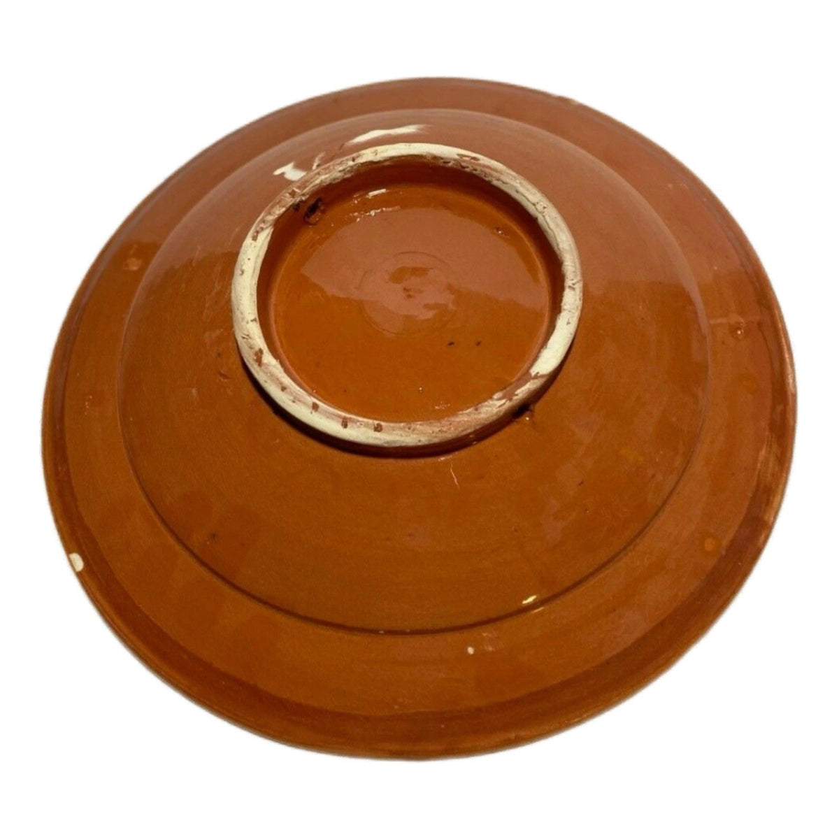 ASFI Orange Moroccan 16” Terracotta Platter – Hand-Painted Serving Dish Art