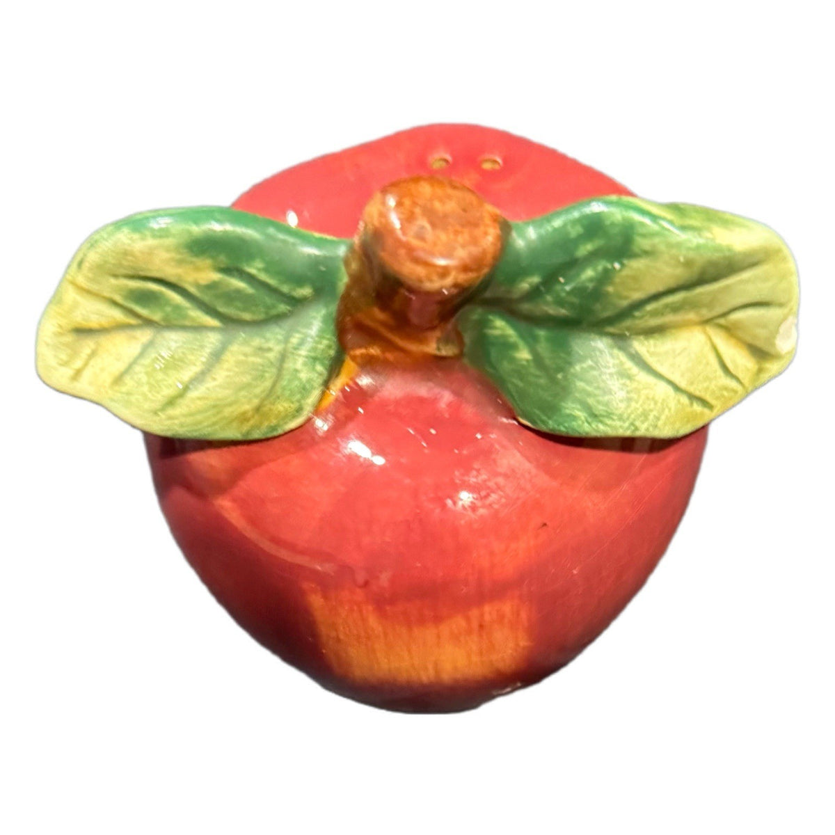 Sakura Apple Pear Salt & Pepper Shakers Set Hand Painted Ceramic Vintage