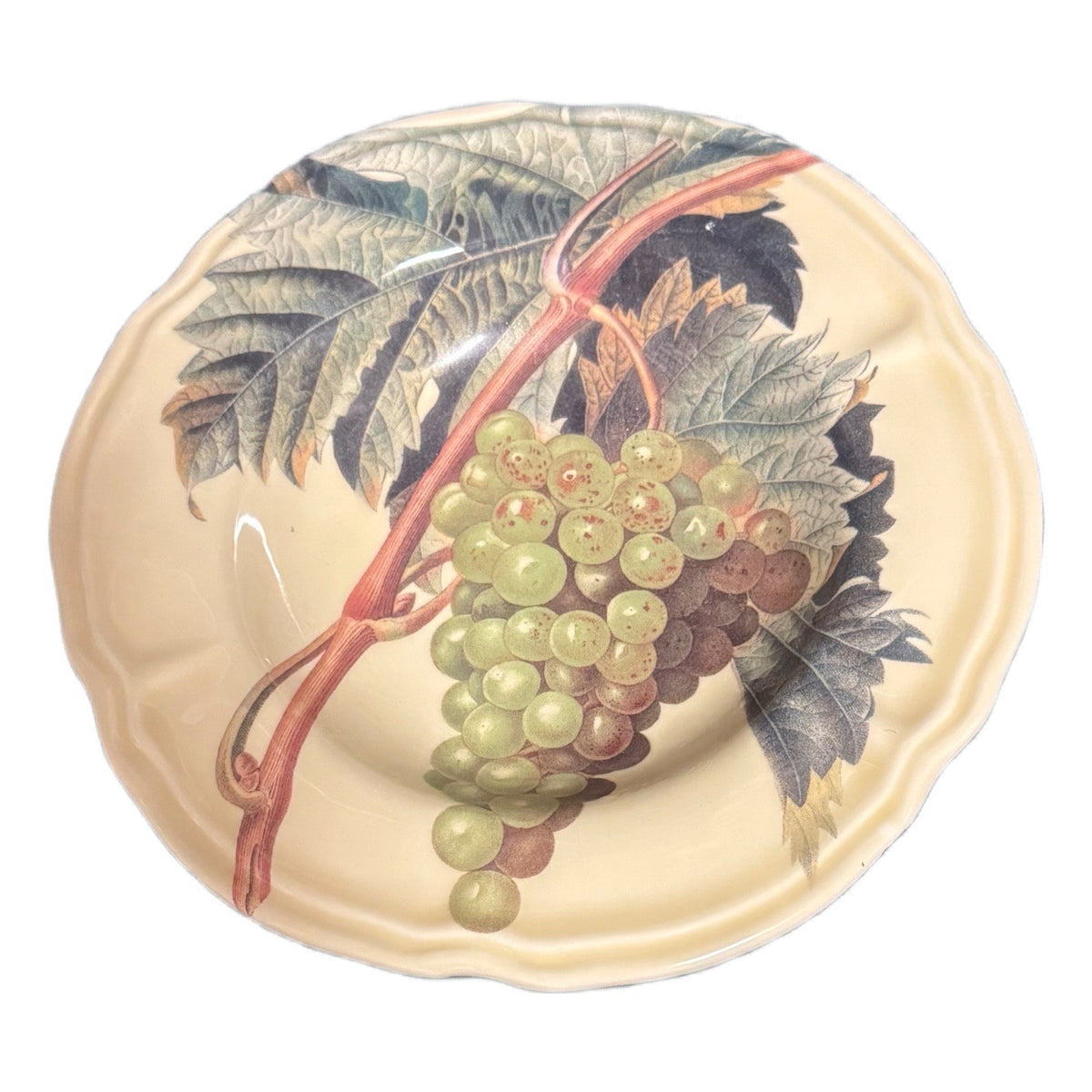 Certified Intl Italy Vintage Cypress Grape 9.5” Soup Pasta Bowls Set of 4