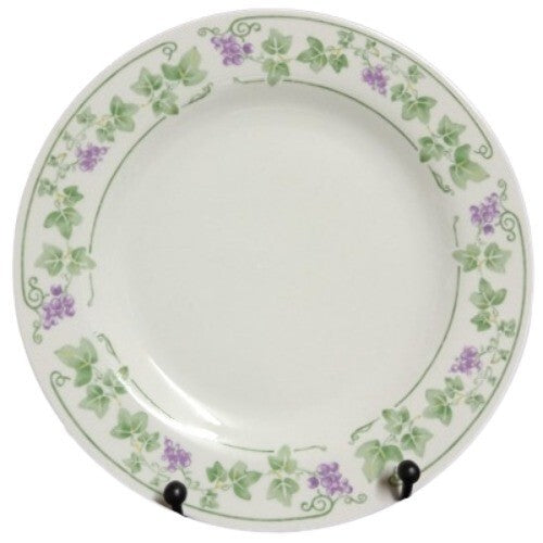 Gibson ENGLISH IVY Salad Plate 7 ¾” D Purple Grapes & Trim Green Leaves Dessert