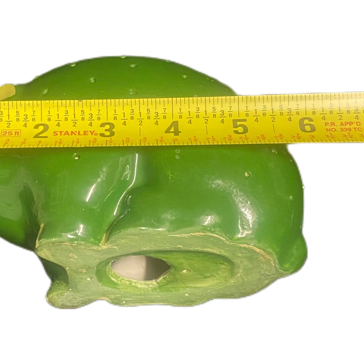 Vintage Green Pig Appetizer TOOTHPICK HOLDER Charcuterie Hors d'oeuvre Server