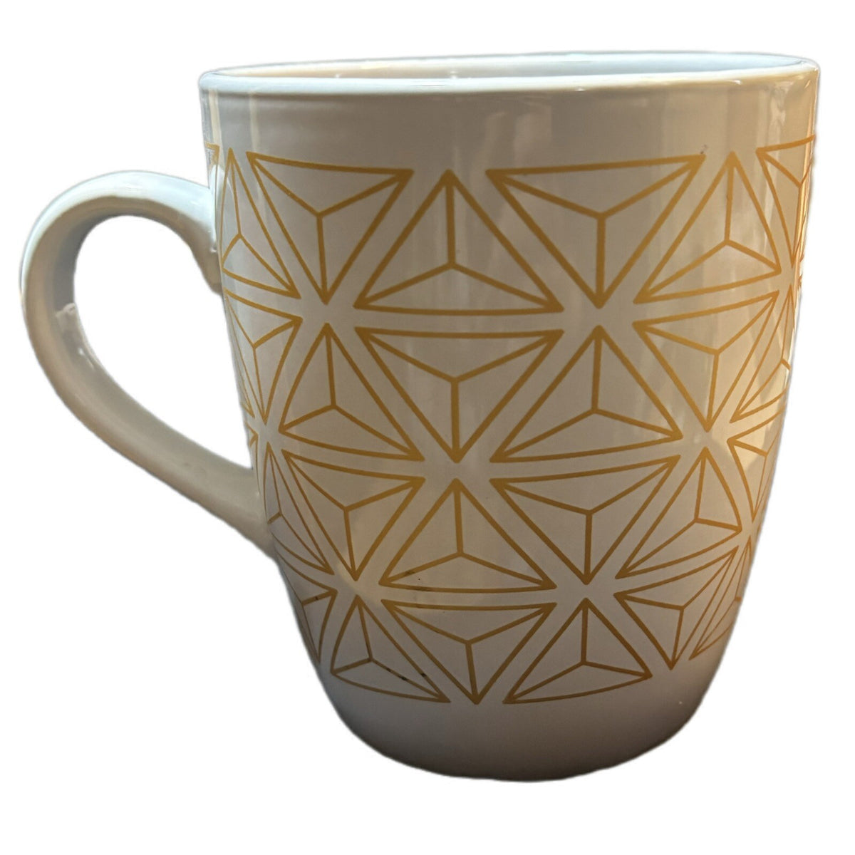 LIKE A BOSS Mug Coffee Tea Ceramic Cup White Gold Green Black Geometric 24oz