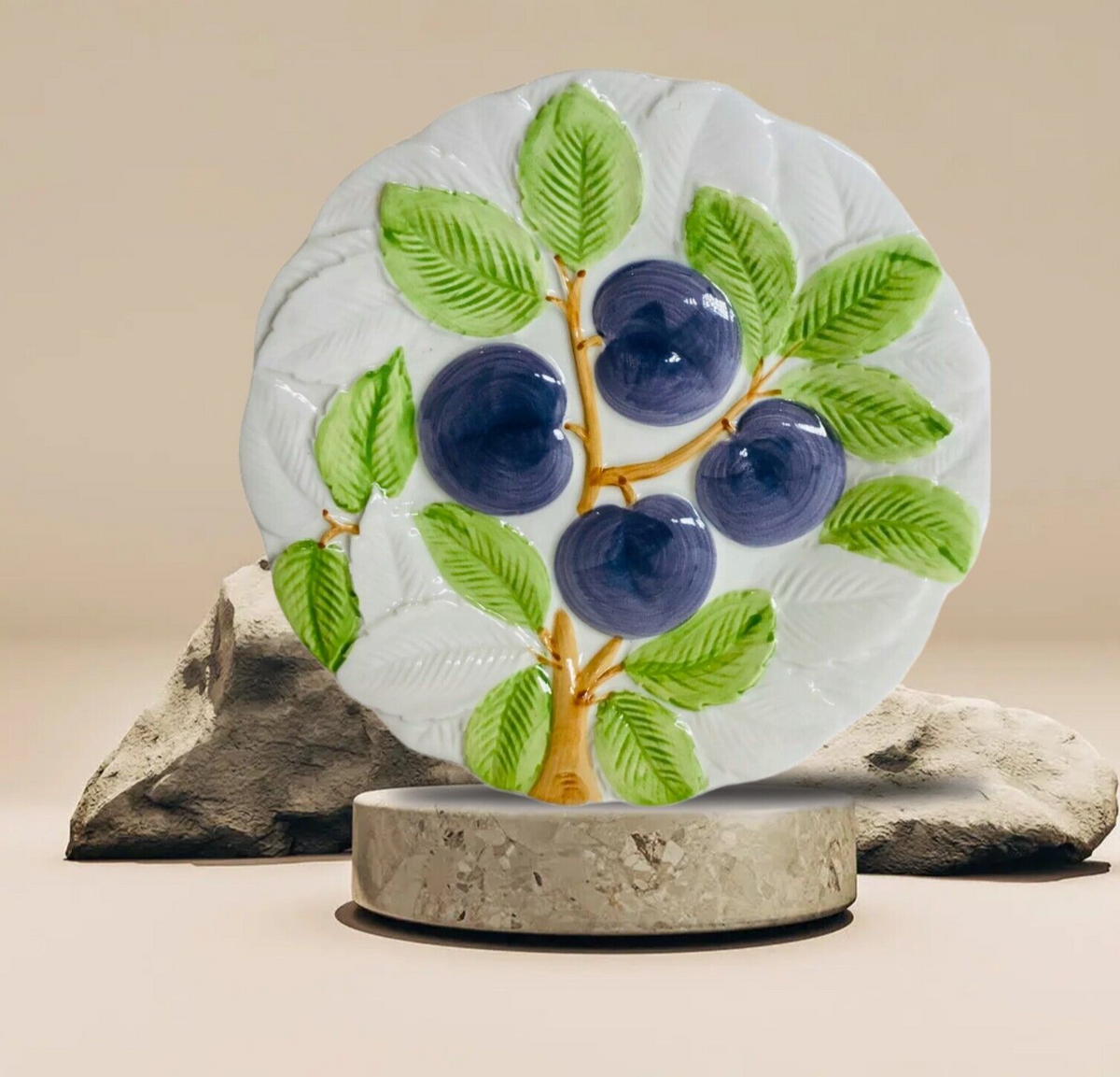 Stafford FRUIT DU JOUR Salad Plate Hand-Painted 1987 Dessert Collection 8 1/8"D