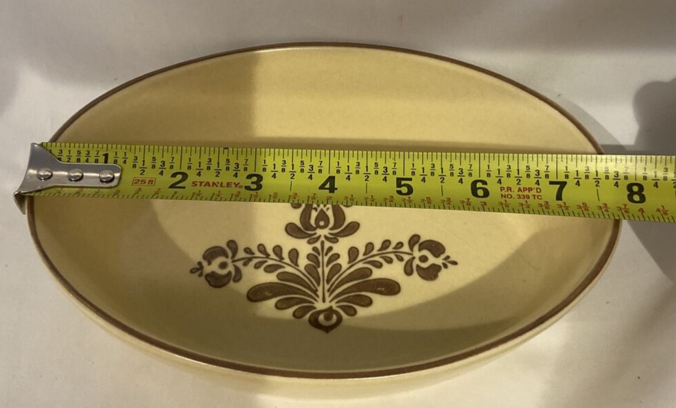 Pfaltzgraff Village  Oval Baker Casserole Dish #240 Brown Stoneware 7 3/4"L