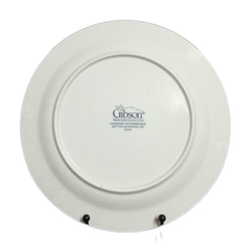 Gibson Everyday CHRISTMAS CHARM  4-Dinner Plates 9 5/8" D Holly Berry Charm