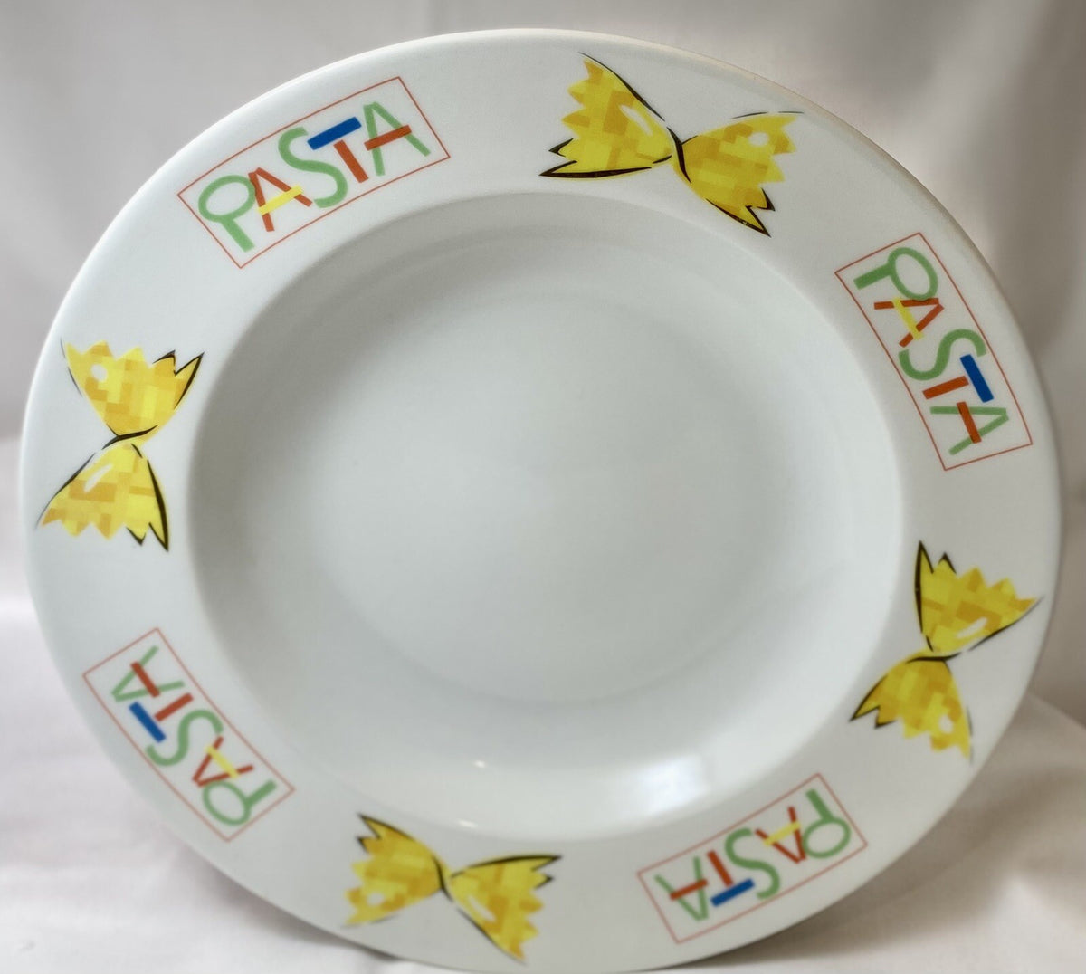 Studio Nova PASTA POWER Bowl Italy Pasta Salad Rim Soup Serving Dish 12.5 inch