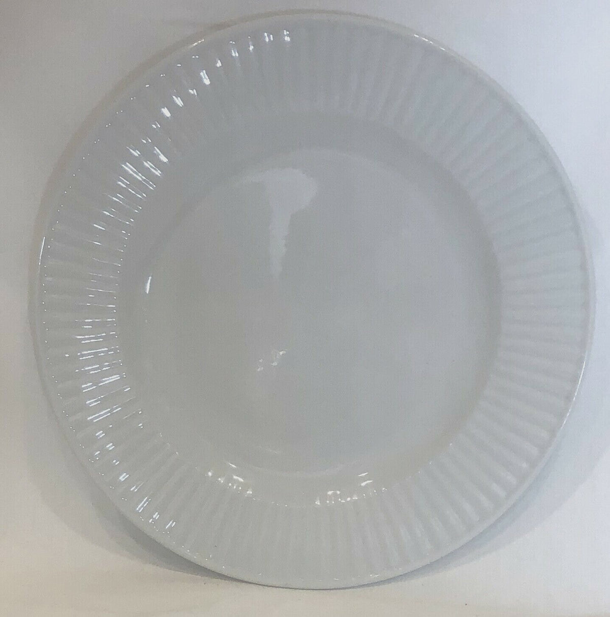 Gibson Designs Claremont Dinnerware Collection Embossed Scrolls/Columns No Trim