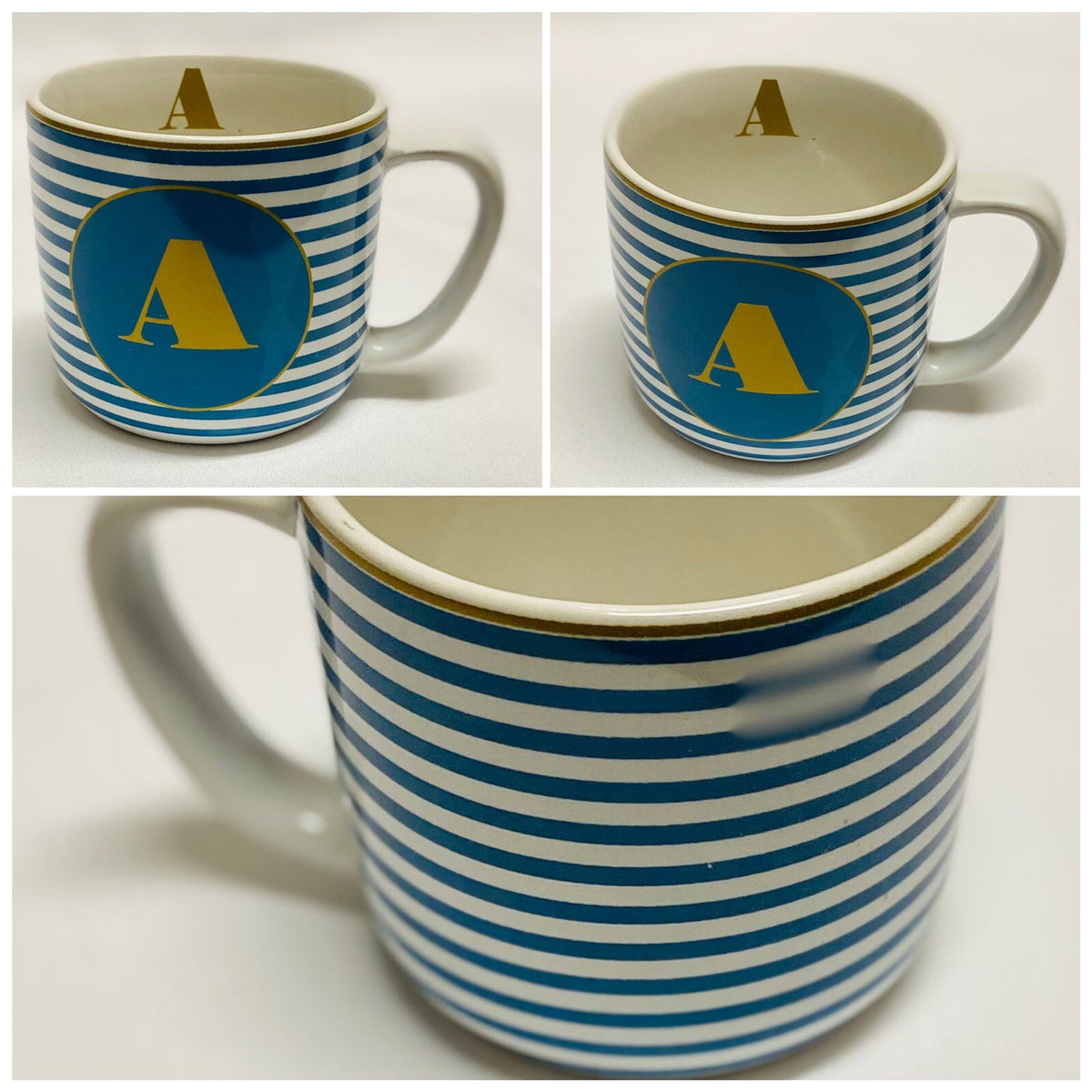 Target Stoneware Monogram Coffee Mug Personalized Name Cup Initial Letter 14 oz.