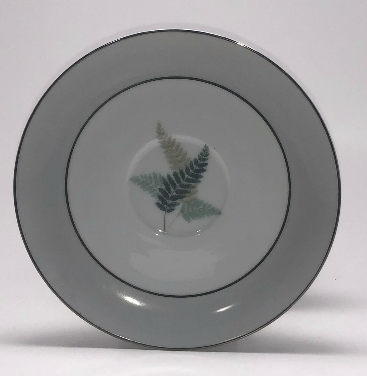 Vintage China Noritake "FERNWOOD" Japan Dinnerware Collection 5444 Platinum Band
