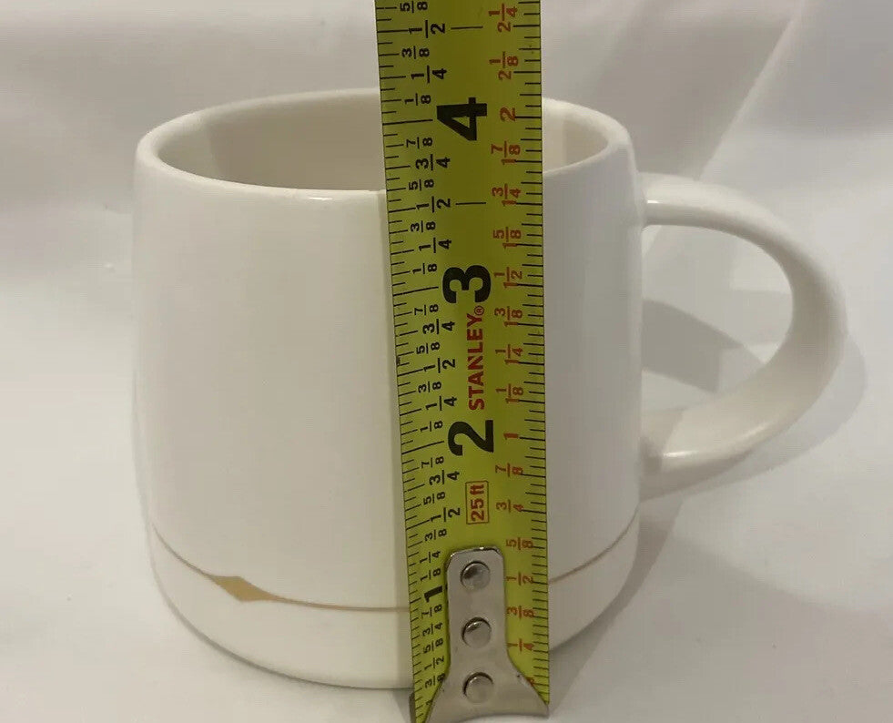 Rare AMY HAMLEY Mug Magenta 24KT Gold Ring Trim White Ceramic Coffee TeaCup 13oz