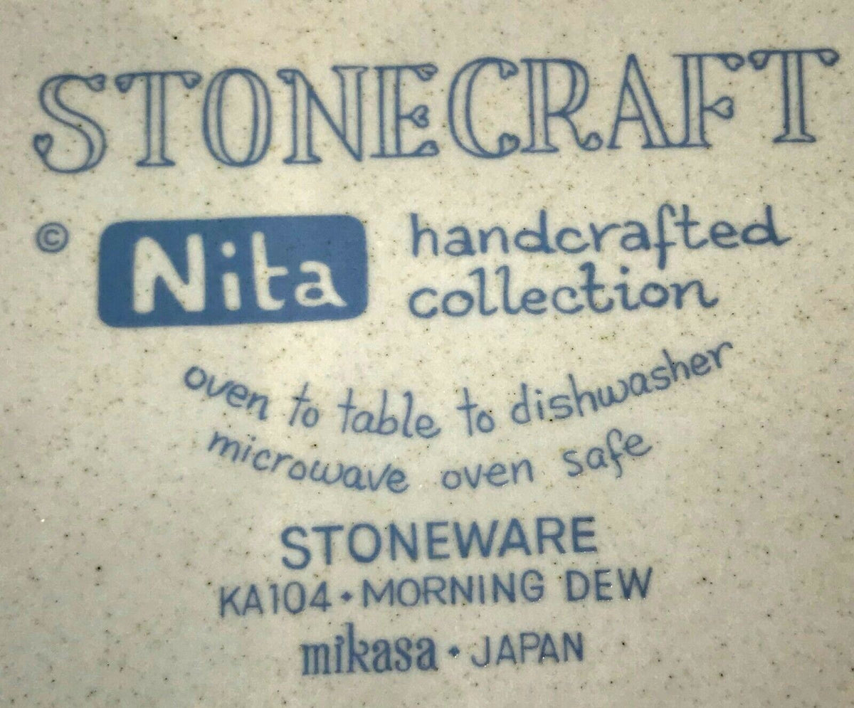 Mikasa "MORNING DEW" Handcrafted Collection Stonecraft Nita (Oven Safe) Japan