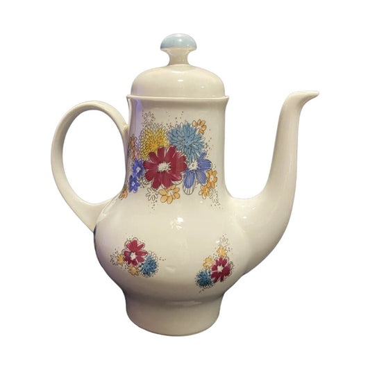 23 Piece Vintage KAHLA Floral Porcelain Tea Coffee Set Germany Blue Trim