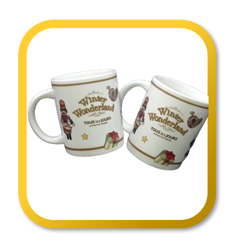 WINTER WONDERLAND 1-Ceramic Coffee Mug Tous Les Jours Authentic Bakery 8oz. Cup