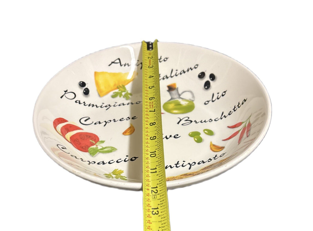 QUADRIFOGLIO Ceramica Pasta Serving Bowl Italian Antipasto Appetizer Pasta Dish