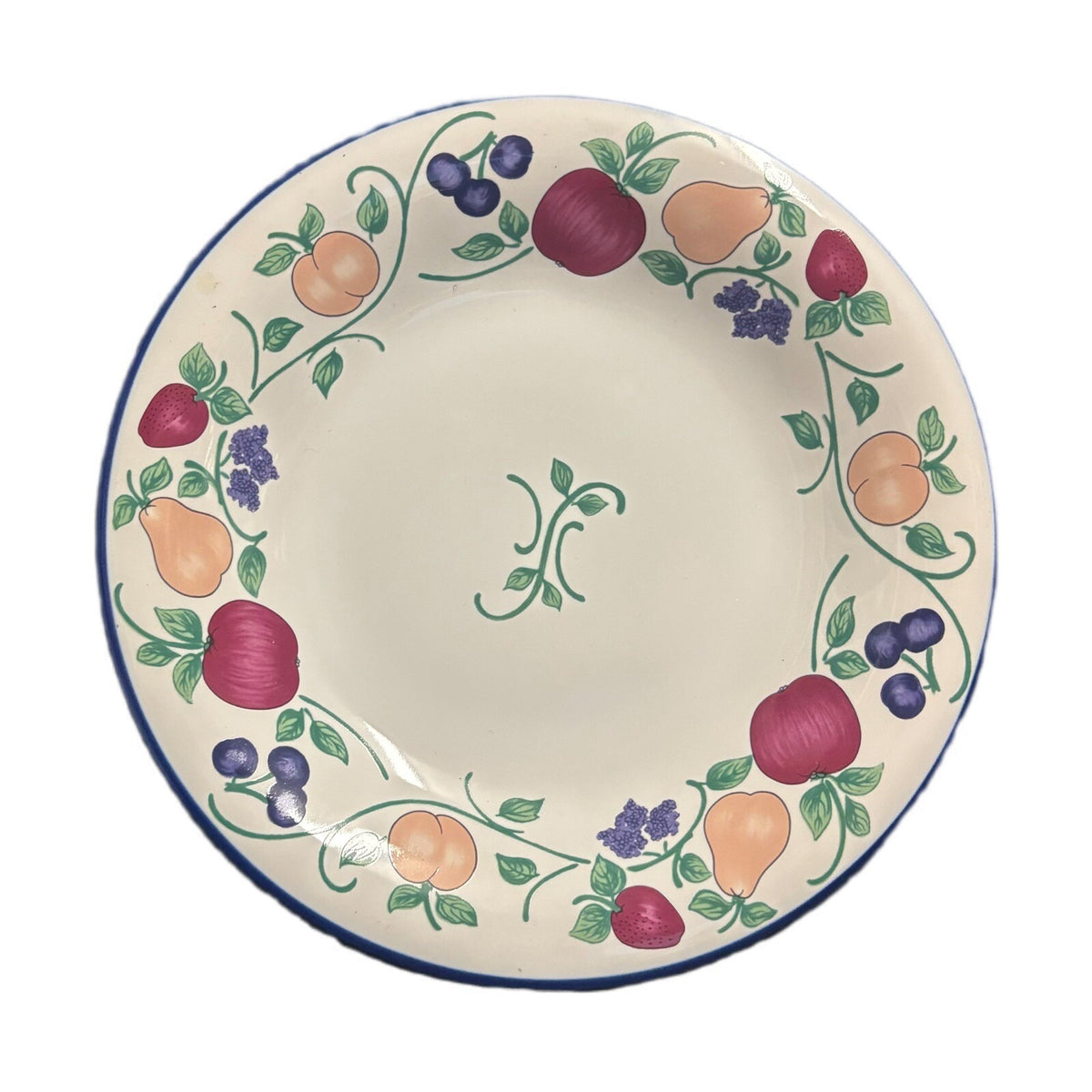 A Princess House 2-Salad Plates ORCHARD MEDLEY Ceramic Dessert Dishes