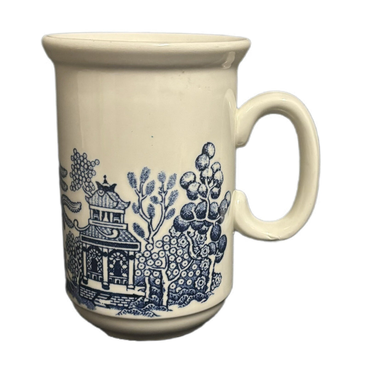 Churchill Blue Willow 3-MugS Georgian Shape 8 oz Ceramic Coffee Tea Cup England