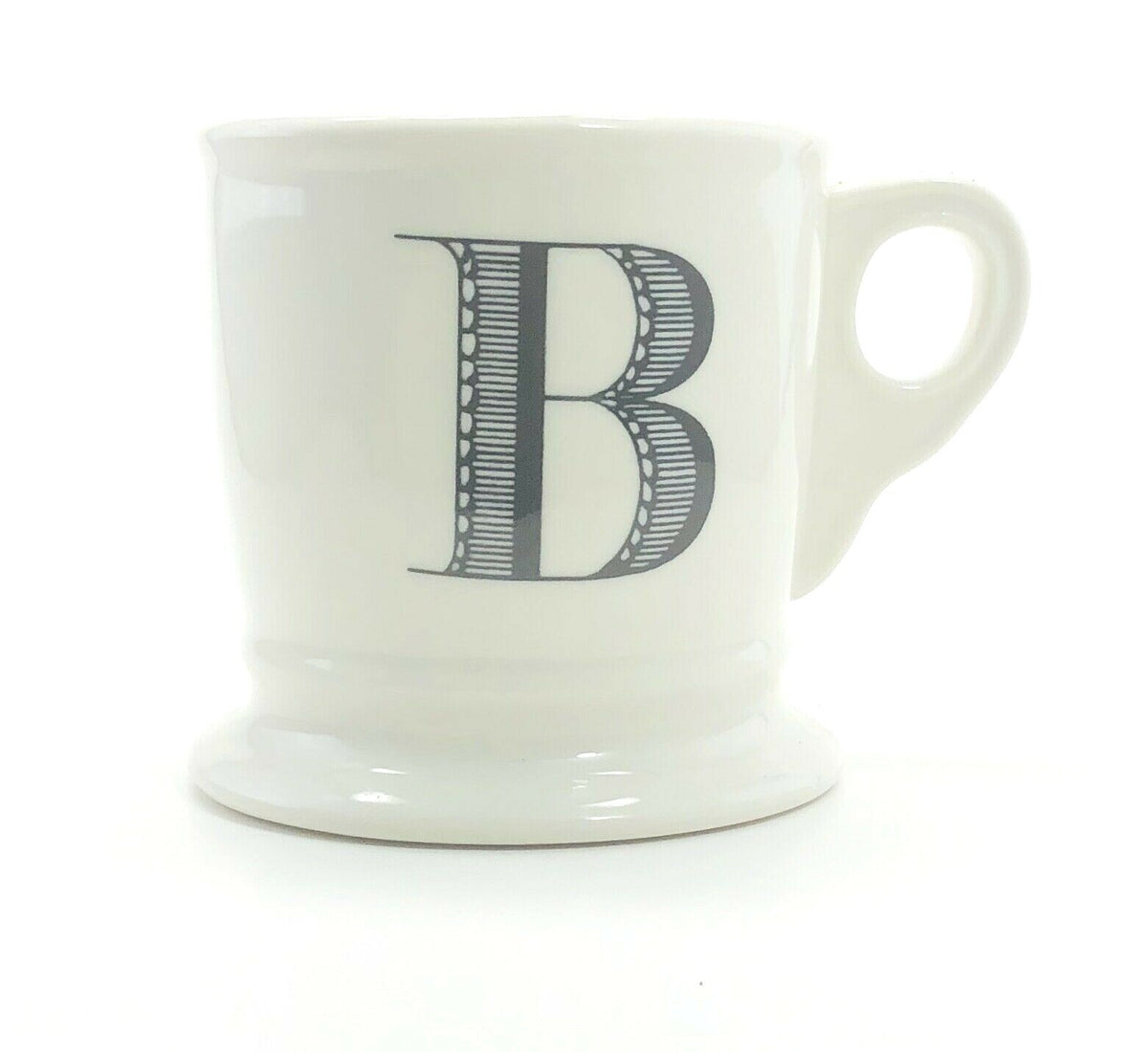 ANTHROPOLOGIE Monogram Mug Personalized Name Coffee Cup Initial Letter 12 fl. oz