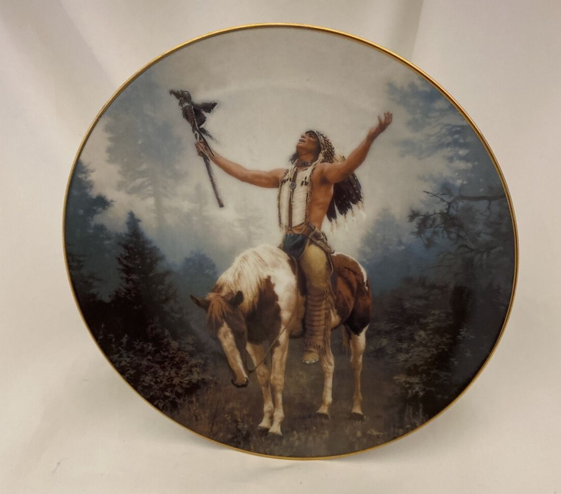 Deliverance Mystic Warriors Chuck Ren Native American Hamilton Collection c1992