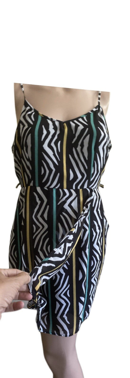 Forever 21 Sundress Mini Dress Women's Size MM Zig Zag Stripes