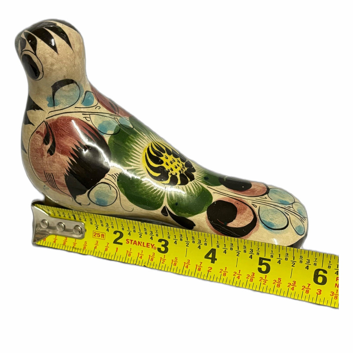 Vintage Tonala Pottery Miniature Bird Figurine Mini Ceramic Mexico Folk Art