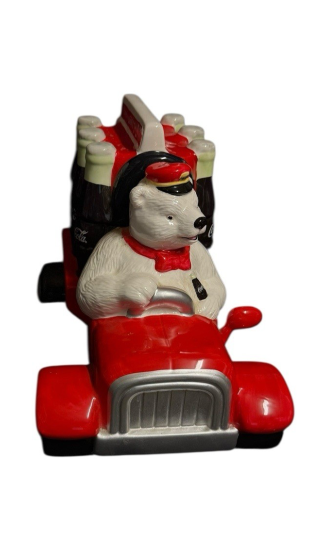 Coca-Cola 1999 Limited Edition Polar Bear Delivery Truck Cookie Jar