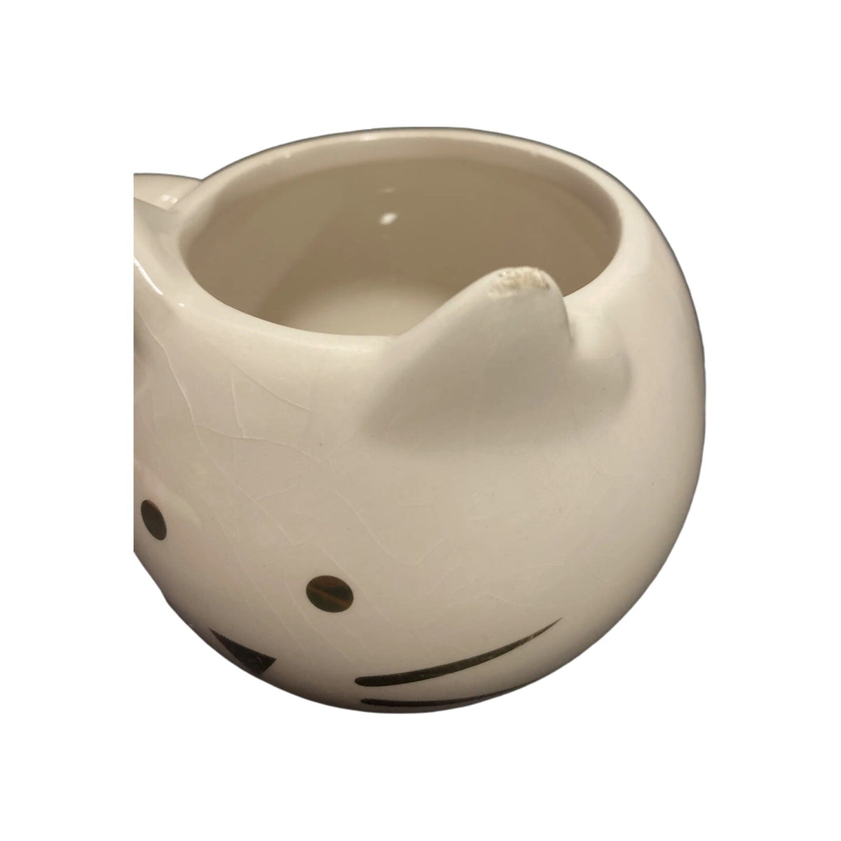 10 STRAWBERRY STREET Coffee Mug Whimsical Cupboard White & Gold FAT CAT Tea Cup