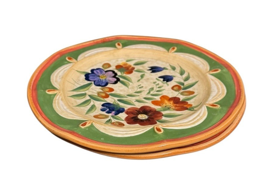 Certified International Pamela Gladding Wildflowers 11.5" Plates Set 2