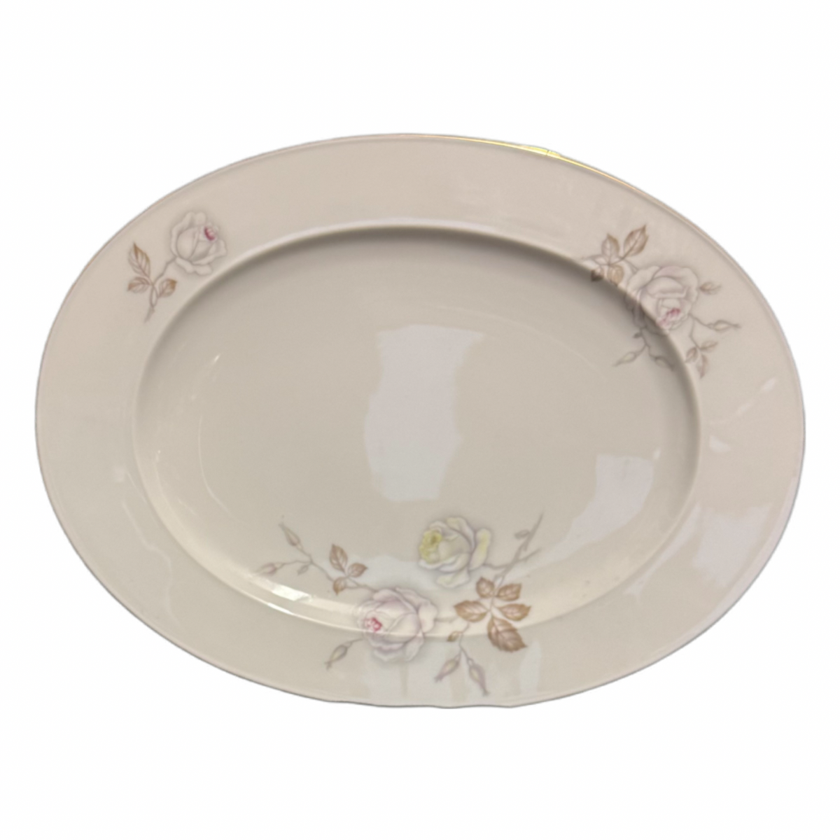 Johann Haviland Sweetheart Rose Oval Platter 12 5/8” Bavaria Germany VTG