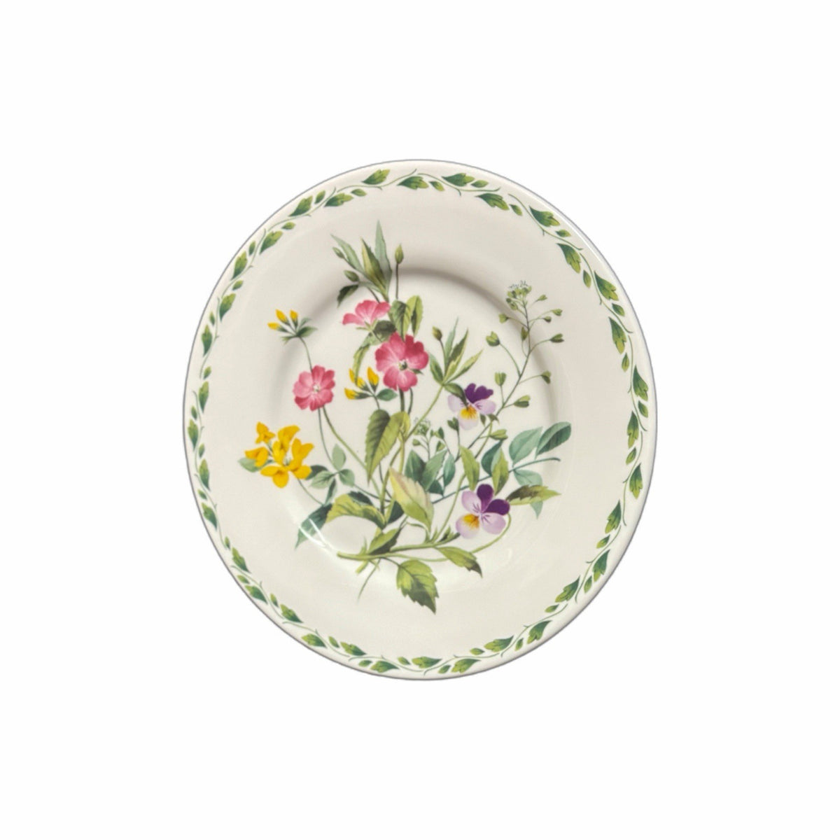 Set of 2 Queen’s Churchill The Garden Salad Plates RHS England Floral Design