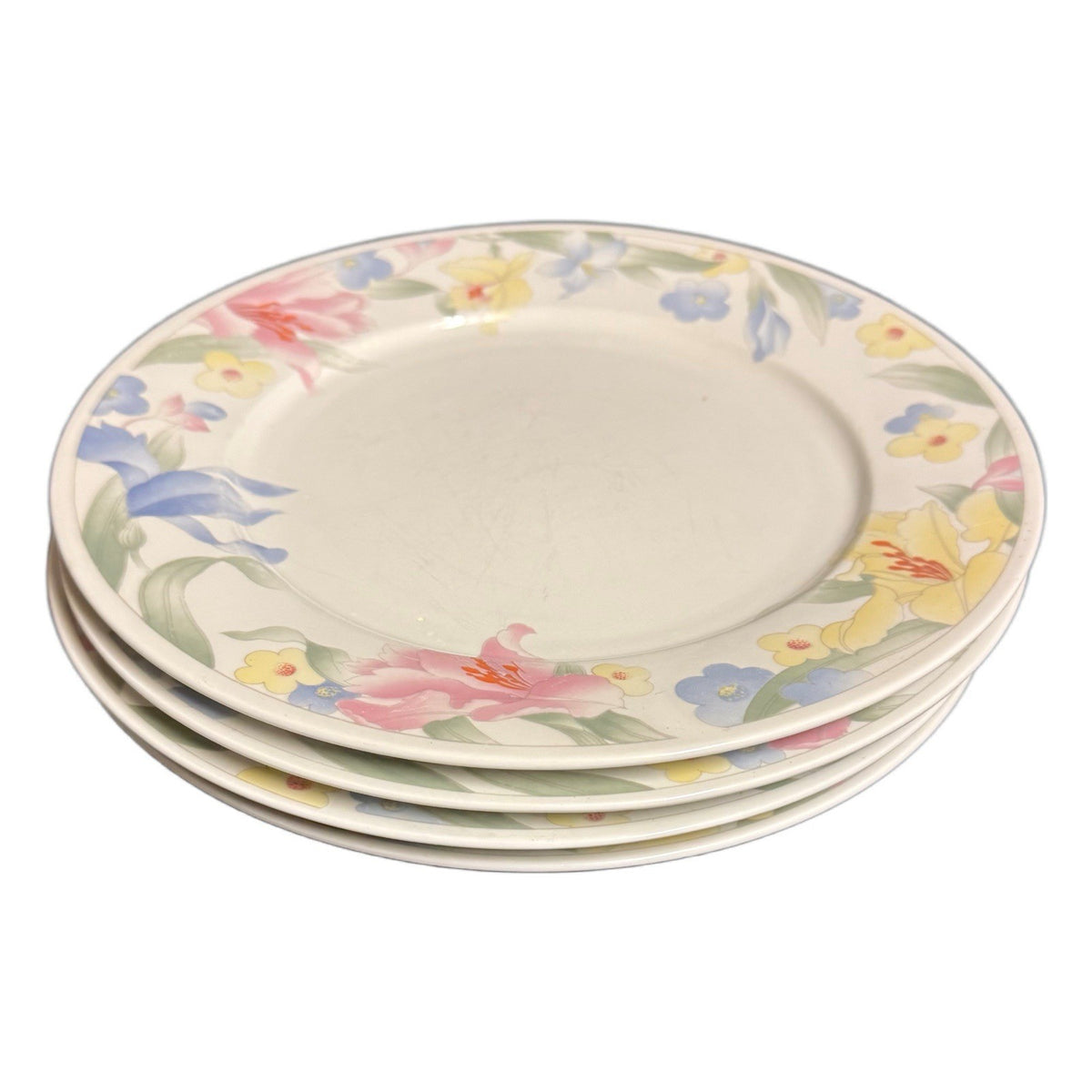 Lynns Fine China Julie  16 Pc Set Service for 4 Floral Plates Bowls Cups Vintage