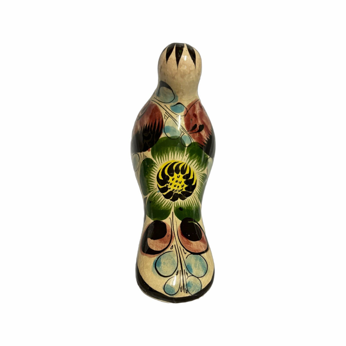 Vintage Tonala Pottery Miniature Bird Figurine Mini Ceramic Mexico Folk Art