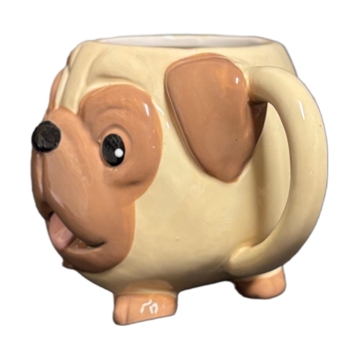 THINK Pawsitively Mug 3D Pug Puppy Dog Face Ceramic Animal  Coffee Tea Cup