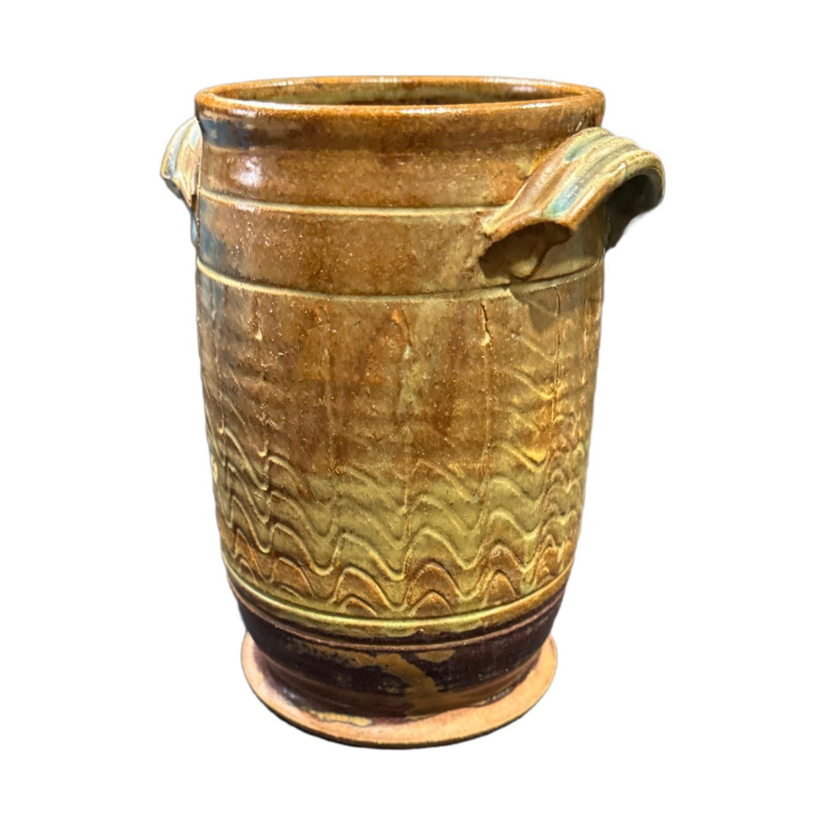 Signed A. Griffin 2011 Studio Pottery Vessel Vase Utensil Holder 9”x6” Art