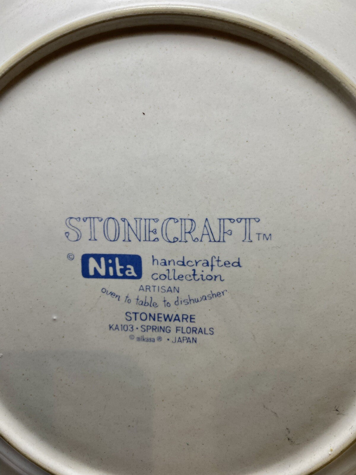 Mikasa SPRING FLORALS 4-Dinner Plates Japan Handcrafted NITA Stonecraft 10 5/8"D