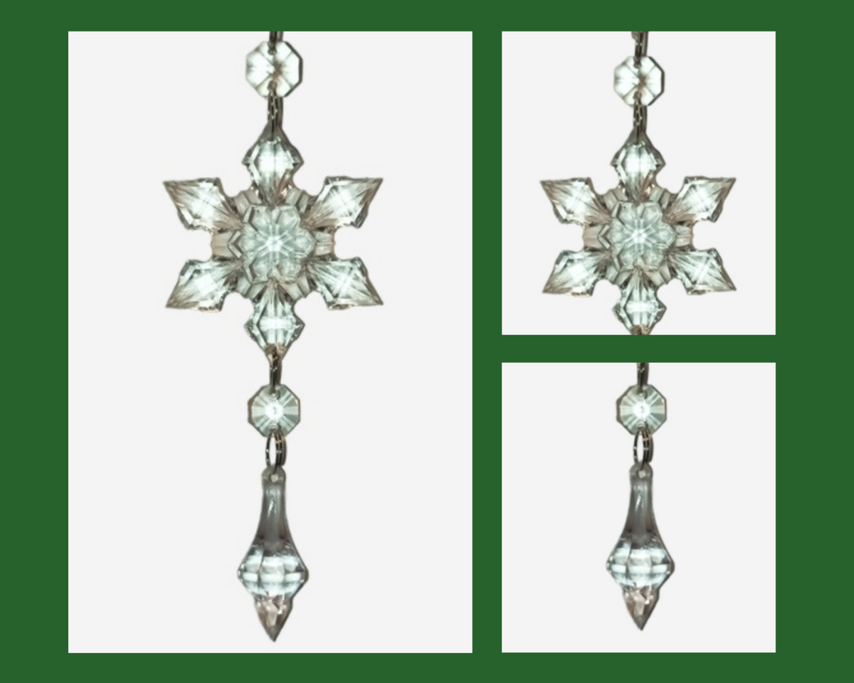 Snowflake Ornament Tree Window Winter Indoor Hanging Clear Acrylic Accessories