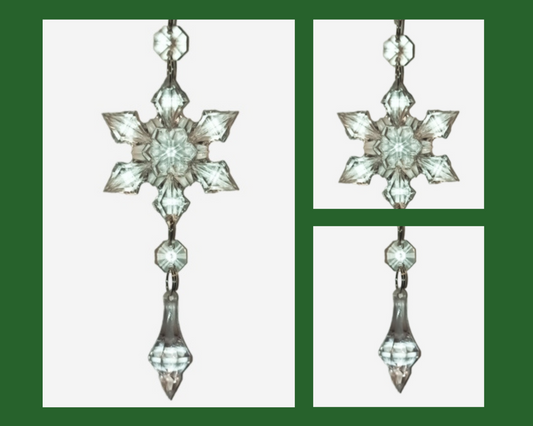 Snowflake Ornament Tree Window Winter Indoor Hanging Clear Acrylic Accessories