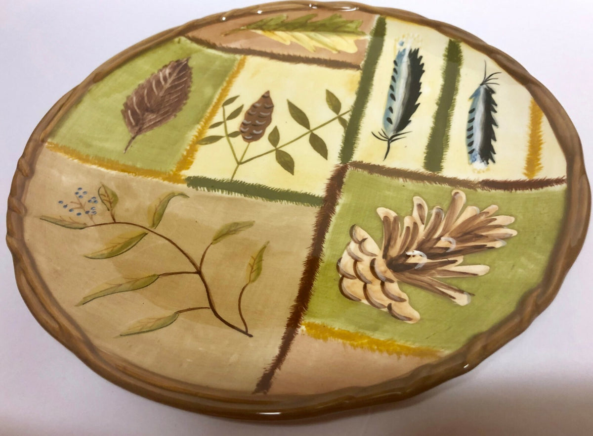 Rare Zrike NATUREWALK Hand-Painted Dinnerware Collection By Susan Riggsbee White