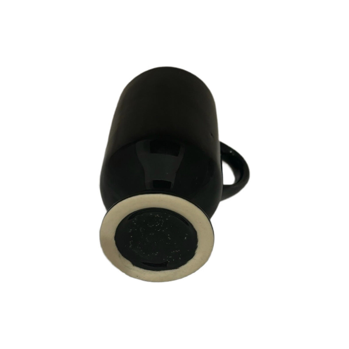 Irish Pedestal Mugs Irish 2-Footed Cups Black Ceramic Coffee Tea Drinkware
